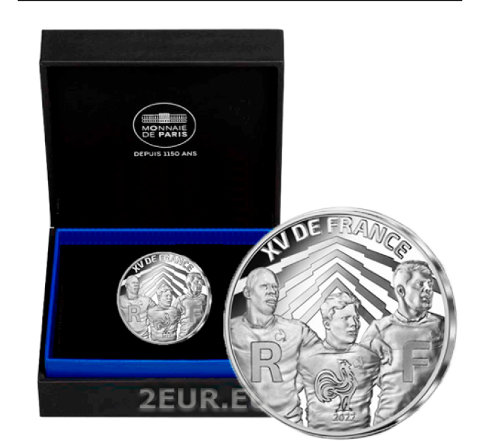 France 10 euro silver coin Proof 2022 - Rugby World Cup France 2023 - XV de France 2022