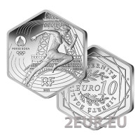 France 10 euro silver coin 2021 - Marianne - Summer Olympics Tokyo 2020 - Paris 2024 - 2021