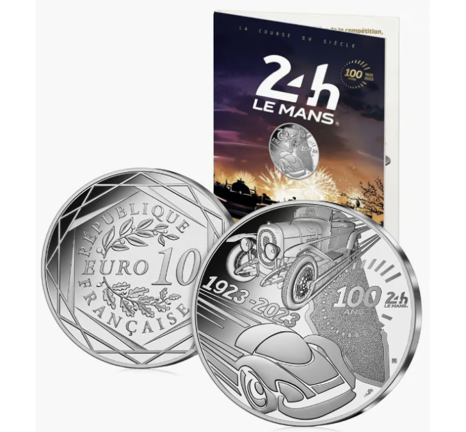 France 10 euro silver coin 2023 - 100 Years - 24 Hours of Le Mans
