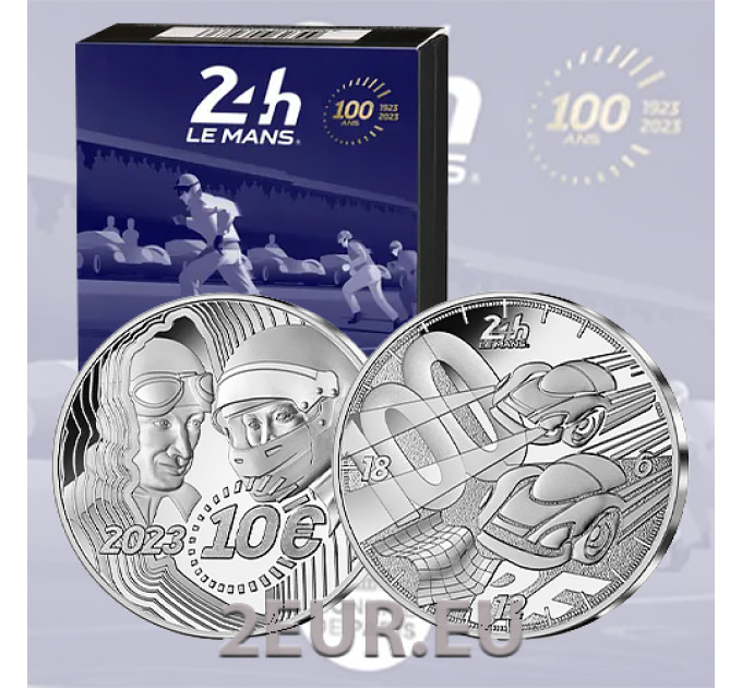 France 10 euro silver coin Proof 2023 - 100 Years - 24 Hours of Le Mans