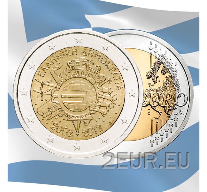 Greece 2 euro UNC 2012 - 10 Years of Euro Cash
