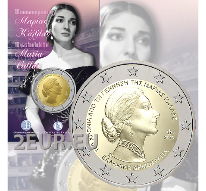 Greece 2 euro BU 2023 - 100th Anniversary of the Birth of Maria Callas
