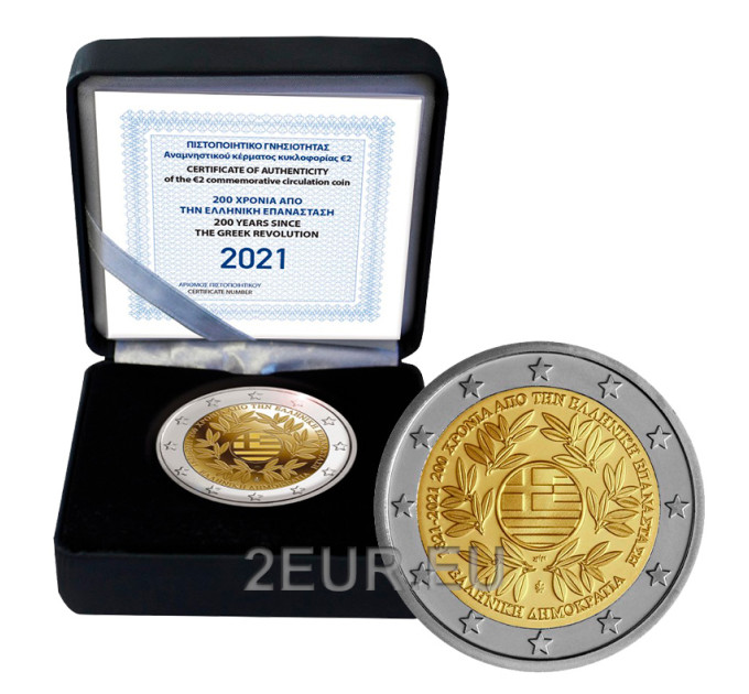 Greece 2 euro proof 2021 - 200 Years After the Greek Revolution