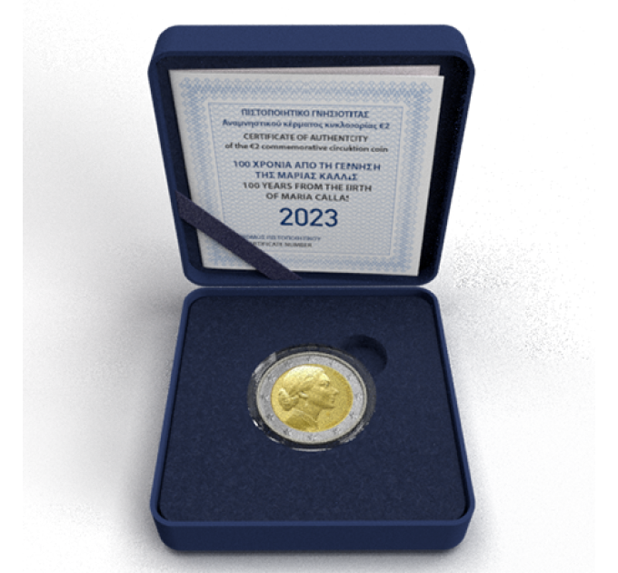 Greece 2 euro Proof 2023 - 100th Anniversary of the Birth of Maria Callas