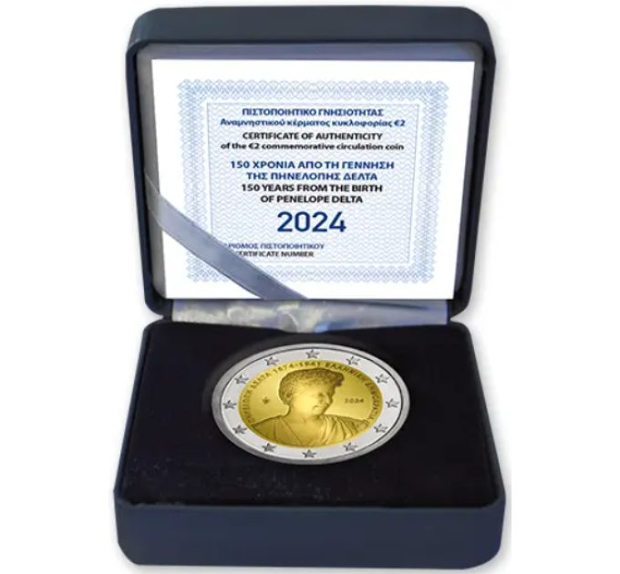 Greece 2 euro Proof 2024 - 150th anniversary of the birth of Penelope Delta