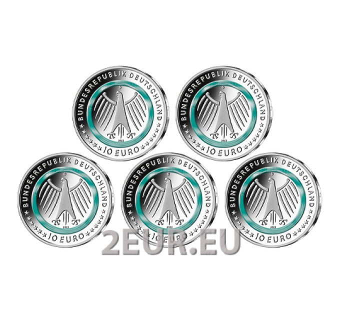 Germany 10 euro UNC 2022 - At the Service of Society - Nursing - ADFGJ