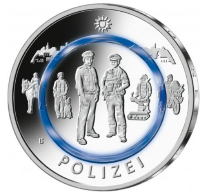 Germany 10 euro UNC 2024 - At the Service of Society - Police