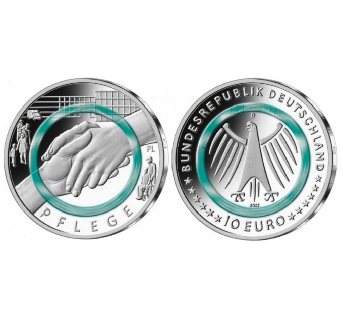 Germany 10 euro UNC 2022 - At the Service of Society - Nursing