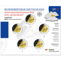 Germany 2 Euro coin set BU 2022 - Thuringia. Wartburg castle - ADFGJ