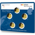 Germany 2 Euro coin set BU 2023 - Hamburg - Elbphilharmonie - ADFGJ