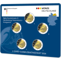 Germany 2 Euro coin set BU 2024 - Mecklenburg-Vorpommern - ADFGJ