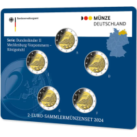  Saksamaa 2 Euromüntide komplekt BU 2024 – Mecklenburg-Vorpommern – ADFGJ