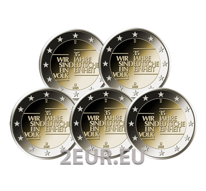 Germany 2 euro UNC 2025 - 35 years of German unity - ADFGJ