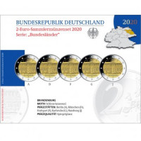 Saksamaa 2 euro proof 2020 – Brandenburg – Sanssouci palee
