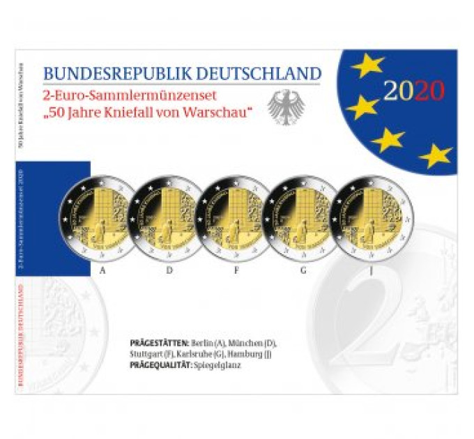 Germany 2 euro proof 2020 - 50 Years Since the Kniefall von Warschau - Warsaw Genuflection