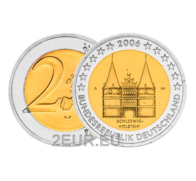 Germany 2 euro UNC 2006 - Holstentor in Lubeck - A - Berlin