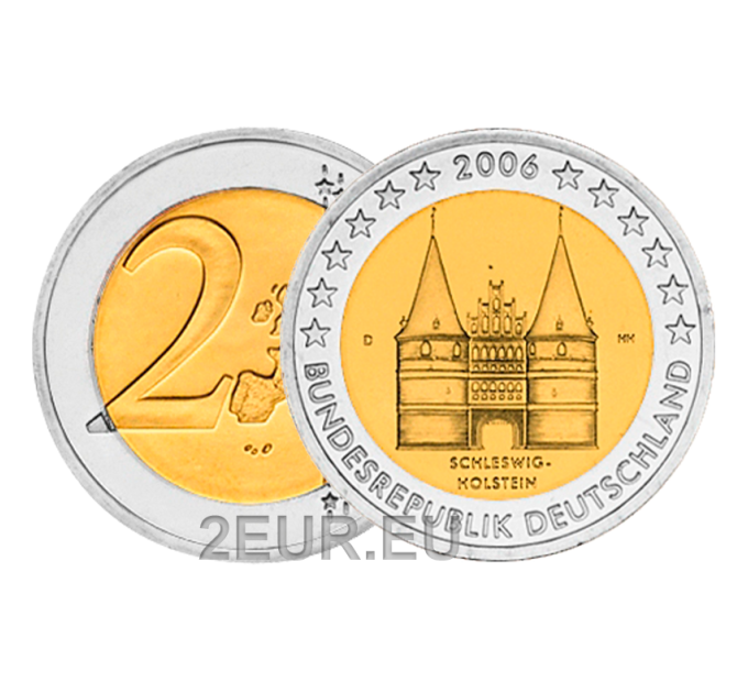Germany 2 euro UNC 2006 - Holstentor in Lubeck - D - Munich