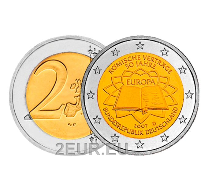 Germany 2 euro UNC 2007 - 50 Years Treaty of Rome - D - Munich