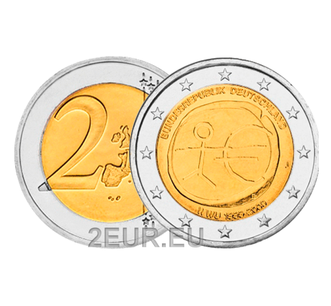 Germany 2 euro UNC 2009 - 10 Years Euro - J - Hamburg