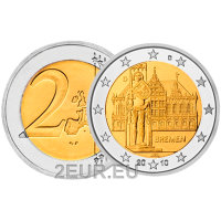 Saksamaa 2 eurot UNC 2010 – raekoda ja Roland – D – München