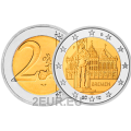 Germany 2 euro UNC 2010 - City Hall and Roland - F - Stuttgart