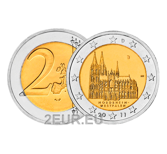 Germany 2 euro UNC 2011 - North Rhine Westphalia - J - Hamburg