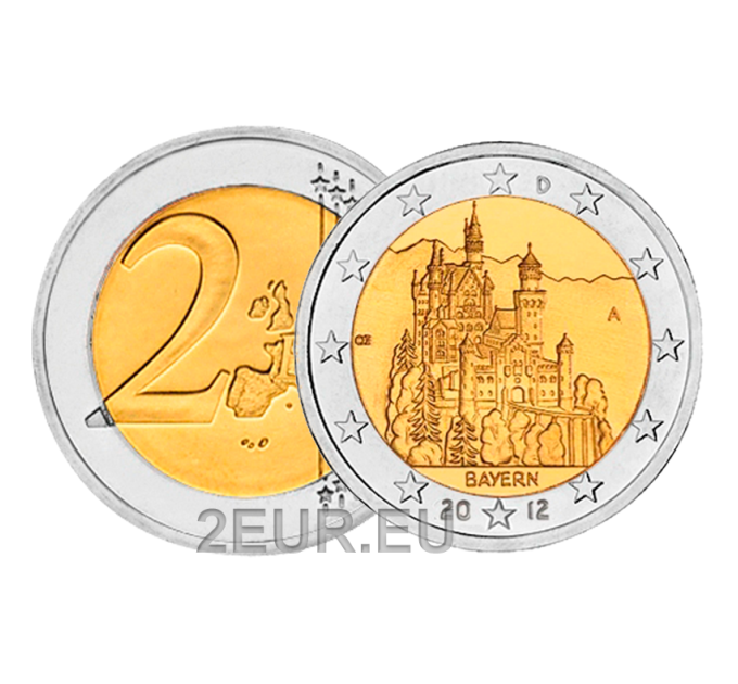 Germany 2 euro UNC 2012 - BAVARIA - A - Berlin