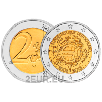 Saksamaa 2 eurot UNC 2012 - 10 aastat Euro Cash - A - Berliin