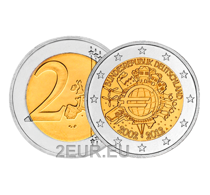 Germany 2 euro UNC 2012 - 10 Years of Euro Cash - A - Berlin