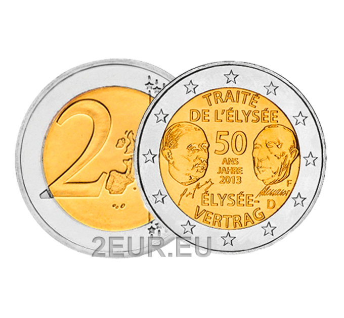 Germany 2 euro UNC 2013 - 50 Years of the Elysée Treaty - F - Stuttgart