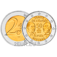 Germany 2 euro UNC 2013 - 50 Years of the Elysée Treaty - G - Karlsruhe