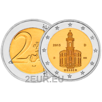 Saksamaa 2 eurot UNC 2015 – Püha Pauluse kirik - G – Karlsruhe