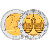 Saksamaa 2 eurot UNC 2016 – Zwingeri palee Dresdenis – A – Berliin