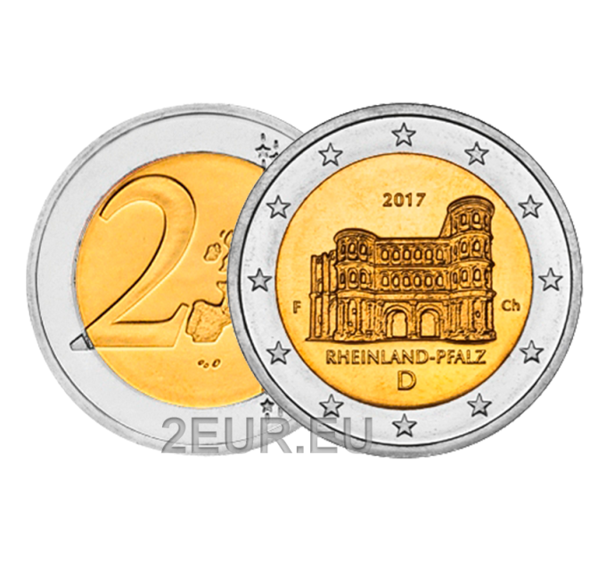 Germany 2 euro UNC 2017 - Rhineland-Palatinate - F - Stuttgart