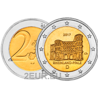 Saksamaa 2 eurot UNC 2017 – Rheinland-Pfalz – J – Hamburg