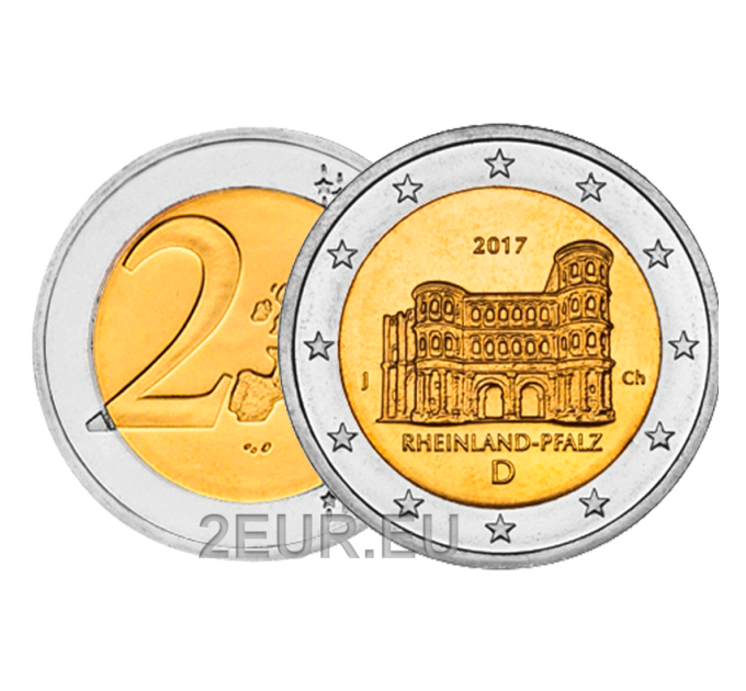 Germany 2 euro UNC 2017 - Rhineland-Palatinate - J - Hamburg