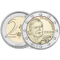 Saksamaa 2 eurot UNC 2018 – Helmut Schmidti 100. sünniaastapäev – J – Hamburg