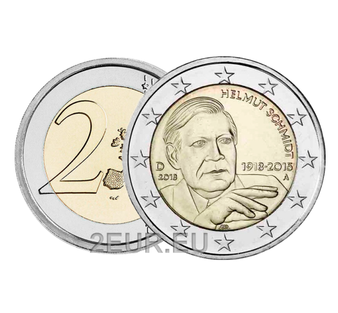 Germany 2 euro UNC 2018 - 100th Birthday of Helmut Schmidt - A - Berlin