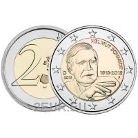 Saksamaa 2 eurot UNC 2018 – Helmut Schmidti 100. sünnipäev – F – Stuttgart