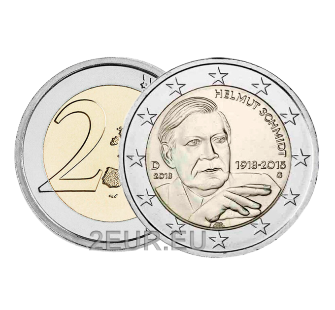 Germany 2 euro UNC 2018 - 100th Birthday of Helmut Schmidt - G - Karlsruhe