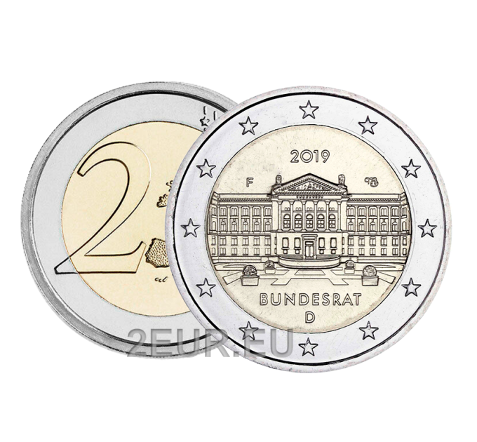 Germany 2 euro UNC 2019 - Bundesrat - F - Stuttgart