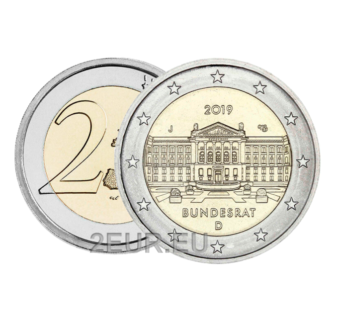 Germany 2 euro UNC 2019 - Bundesrat - J - Hamburg