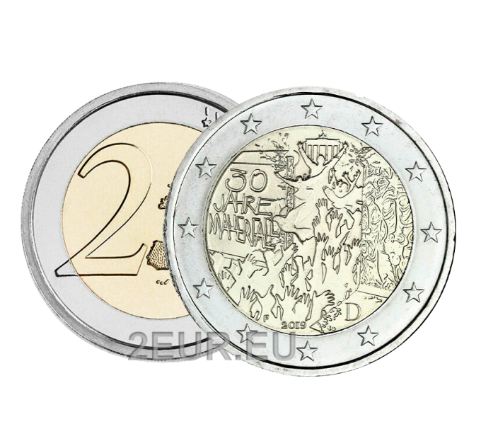 Germany 2 euro UNC 2019 - 30 Years Since the Fall of the Berlin Wall - F - Stuttgart