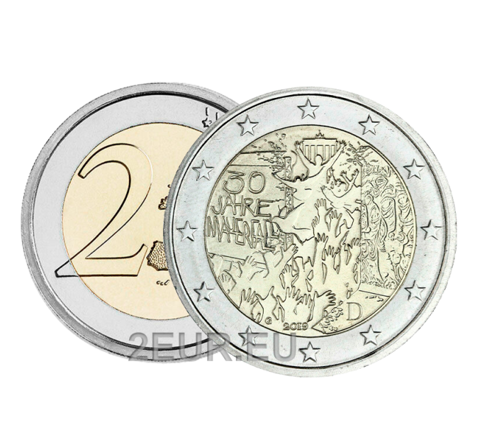 Germany 2 euro UNC 2019 - 30 Years Since the Fall of the Berlin Wall - G - Karlsruhe