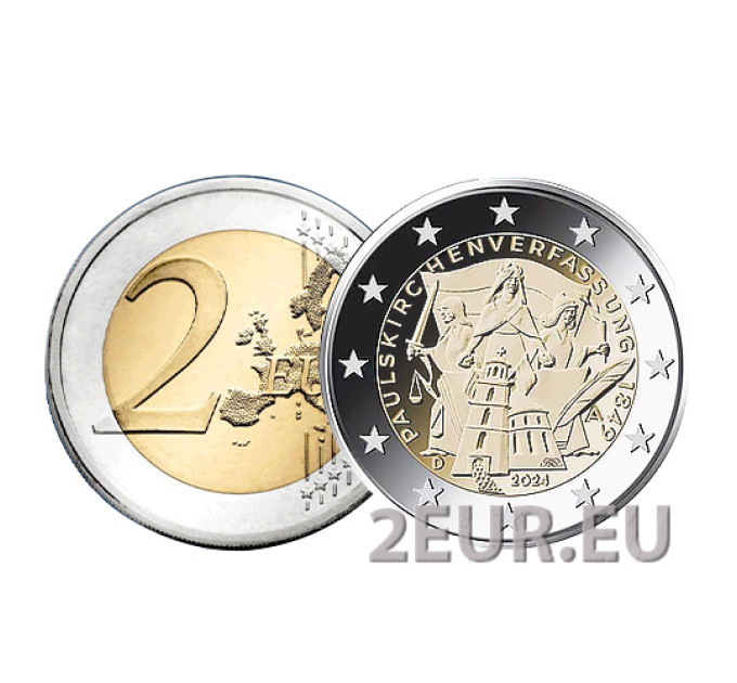 Germany 2 euro UNC 2024 - 175 years of the Paulskirche Constitution - A