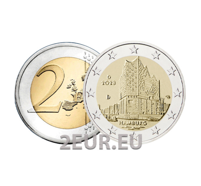 Germany 2 euro UNC 2023 - Hamburg - Elbphilharmonie - D - Munich