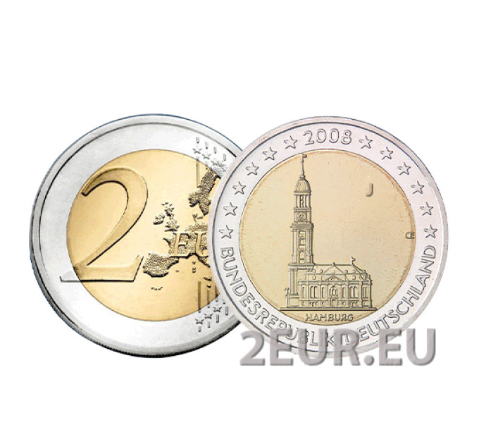 Germany 2 euro UNC 2008 - J - Hamburg