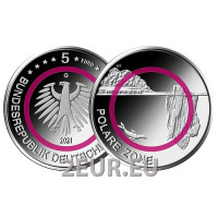 Saksamaa 5 eurot UNC 2021 – Zona Polare – G – Karlsruhe