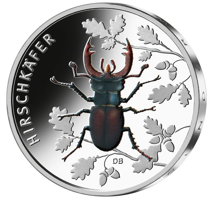 Germany 5 euro UNC 2024 - The Wonderful World of Insects - Stag beetle