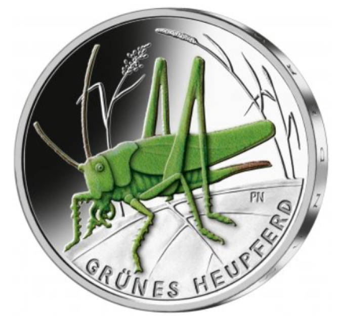 Germany 5 euro UNC 2024 - The Wonderful World of Insects - The Green Cricket